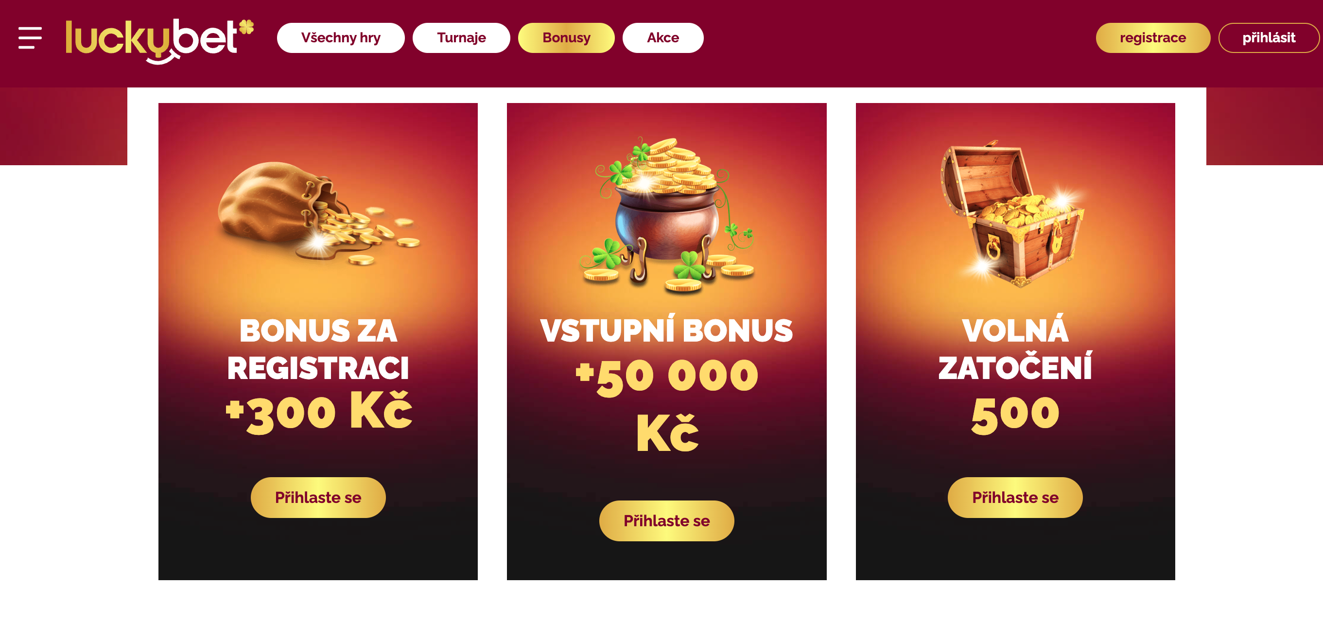 LuckyBet online casino bonusy